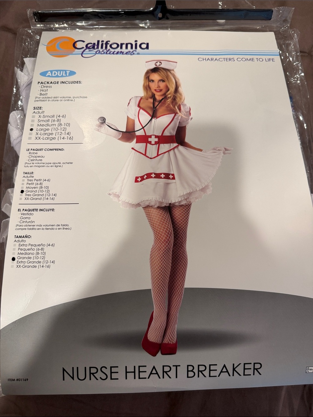 California Costumes White & Red Nurse Heart Breaker size L